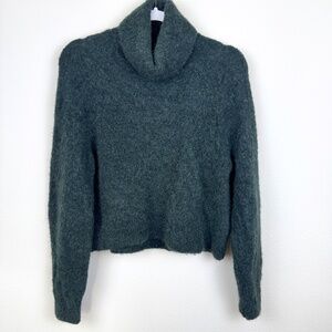 LOS ANGELES ATELIER & OTHER STORIES Green Turtleneck Crop Sweater / Size Small